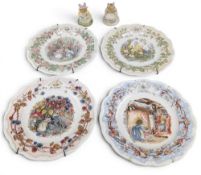 Collection of Royal Doulton ‘the Brambley Hedge’ Figurines and Plates. To include: Mrs Toadflax,