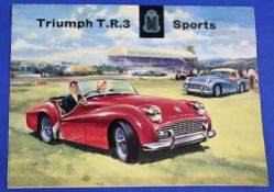 AUTOMOBILES - TRIUMPH T.R.3 SPORTS. 1956 - very fine 7 page fold out sales Brochure with 9