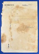 GERMAN WWII HISTORY – AUTOGRAPH - HEINRICH HIMMLER – WALTER HOFMANN ‘Von Waldl’ (1905-1977)