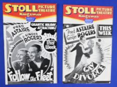 GREAT BRITAIN - ENTERTAINMENT (2) two FRED ASTAIRE AND GINGER ROGERS Films “FOLLOW THE FLEET”