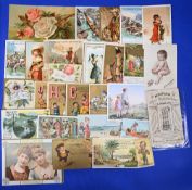 PICTORIAL TRADE CARDS - UNITED STATES - COLLECTION of 27 different 1870-1890s. All beautiful