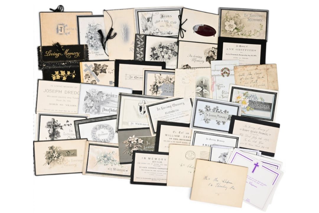 IN MEMORIAM CARDS – varied selection (Qty)