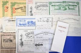 GREAT BRITAIN - SHIPPING COLLECTION OF 15 DIFFERENT SHIPPING COMPANIES SHARES RANGING FROM 1857 to