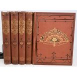 HAND AND HEART – VICTORIAN PERIODICAL -1876-88 Vols 1, 4, 5, 6, red cloth bindings. Good condition –