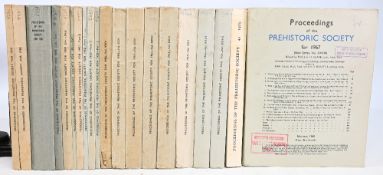 PROCEEDINGS OF THE PREHISTORIC SOCIETY 1935-1979 - 20 hardback vols, a broken run – 1x box