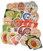 BEER BOTTLE LABELS FROM ALL OVER BRITAIN, mainly c1930-50s. Mostly the oval labels of the period.