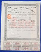 RAILWAYS - NEW ZEALAND - THE NEW ZEALAND MIDLAND RAILWAY COMPANY LIMITED – 5% LOAN 1889. Debenture
