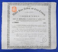 GREAT BRITAIN - RAILWAYS – DEBENTURE SHARE CERTIFICATE - THE MILFORD HAVEN RAILWAY AND ESTATE