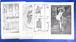 ASSORTED THEATRE PRINTS (#13) Published by Colour Wheel, printed by Battley Bros, appears Garrick