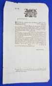 GREAT BRITAIN - LAW & CRIME -SMALL POSTER SIZE PRINTED NOTICE “FOR FINDING AND APPREHENDING OF