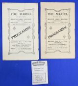 GREAT BRITAIN - ENTERTAINMENT (3) Incl CINEMA PROGRAMMES THE MARINA, SEACOMBE 1917. One featuring