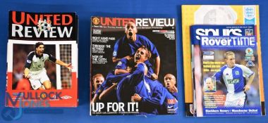 2002/03 Manchester Utd home match programmes nos. 1 - 16 including Boca Juniors (friendly),