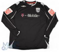 2006/07 Nathan Ellington No 9 West Bromwich Albion match issue away football shirt in black, Umbro/T