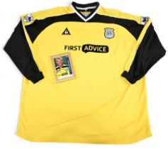 Peter Schmeichel 2002/03 Manchester City Match issue/worn ‘No 1’ Goalkeeper Football shirt – details