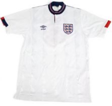 Glenn Hoddle 1988 England International Home Football shirt ‘No 4’ – worn against Holland in