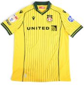 2025-25 Wrexham Away Football Shirt Match Worn No.47 Longman, short sleeve made by Macron with EFL