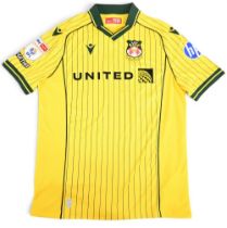 2025-25 Wrexham Away Football Shirt Match Worn No.47 Longman, short sleeve made by Macron with EFL