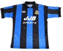 1994/95 Wigan Athletic Home Football Shirt in blue and black, short sleeve, Matchwinner/JJB, size