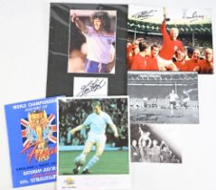 Football Autographs – Selection features Geoff Hurst, Martin Peters, Kevin Keegan, Jack Charlton and