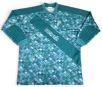 1989 Reusch International Goalkeeper Shirt No 1 – in green, used by Bob ‘The Cat’ Bevan during the