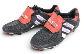 Paul Gascoigne Signed Adidas Predator Football Boots – inscribed ‘Gazza PG’ in pen to either side of