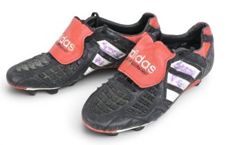 Paul Gascoigne Signed Adidas Predator Football Boots – inscribed ‘Gazza PG’ in pen to either side of