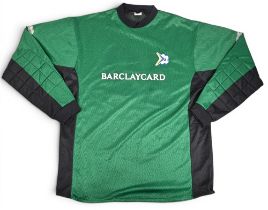 MG Sportswear Goalkeeper Shirt No 12 – Barclaycard sponsorship details, long sleeve, in green and