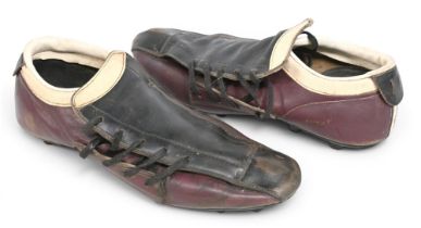 George Best endorsed ‘Stylo Matchmaker’ Football Boots – no apparent maker’s details, worn, firm