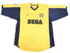 Dennis Bergkamp 1999 Arsenal Away UEFA Champions League Match Worn Football Shirt No 10 – with