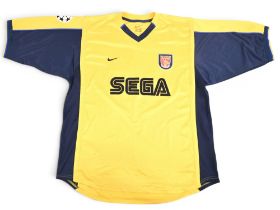 Dennis Bergkamp 1999 Arsenal Away UEFA Champions League Match Worn Football Shirt No 10 – with
