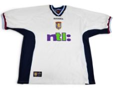 Steve Staunton 2001/02 Aston Villa No 11 Away Football shirt – details to reverse, Diadora/NTL, in