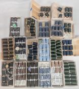 Large collection of Cotton Reels and Spools, suitable for fly tying, Airflow, Rices, Utica