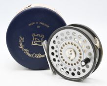 Hardy Bros “The Princess” alloy trout fly reel, 3 ½” ventilated spool, 2 screw latch, black