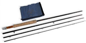 Scarce Imago France Sub-Imago carbon trout fly rod, 8ft 6” 4pc, line 5/6#, alloy uplocking reel seat