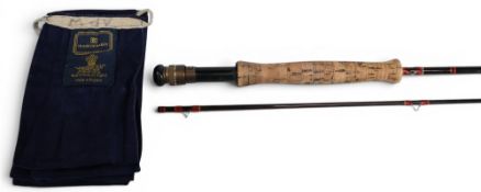 Hardy Alnwick “Hardy Graphite Deluxe” carbon trout fly rod, 9ft 2pc line 6/7#, alloy uplocking