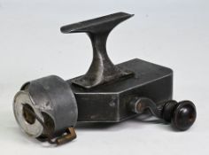 Rare Farshure Patent 5188/21 alloy threadline casting reel, No.93, pigtail line pick up, serpent