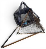 Hardy Alnwick extending/folding alloy landing net, handle 18” to 34” with brass belt clip, head