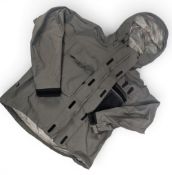 Guideline Experience 3 layer deep wading jacket, size Large. With adjuster and wired peak hood, hand