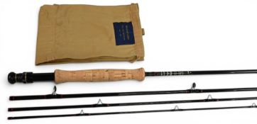 Fine House of Hardy Pall Mall 1892-1992 Centenary carbon trout fly rod No 098, 9ft 4pc line 6#7#,