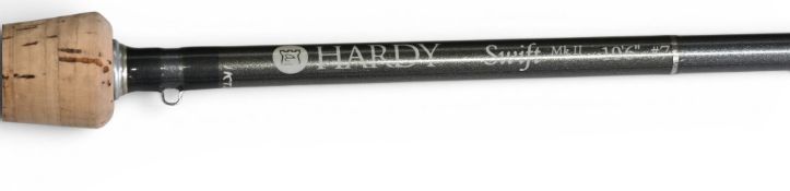Hardy Alnwick Swift MKII carbon trout fly rod, 10ft 6” 3pc line 7#, alloy uplocking reel seat and