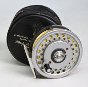 Hardy Bros Marquis 6 alloy multiplier fly reel, 3 ¼” ventilated spool, 2 screw latch, black