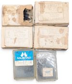 Collection of Mustad Blind Eye Fishing Hooks, vintage fly-fishing unused stock assorted sizes (