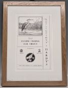 Hardy Bros Limited Edition Giclee Prints, after the Hardy’s Nymph fishing for trout Gillean