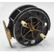 Allcock Redditch “Aerial” 7950 T6 alloy centre pin trotting reel, 4” RHW wide caged drum, twin white - Image 1 of 2