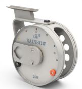 Exceptionally scarce design Ari T Hart “Rainbow” heavy duty steel head salmon reel in the scarce