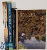 5x Barbel Fishing Books – Barbel The Immortal Challenge 2003 Steve Stayner (signed), Barbel A Thirst