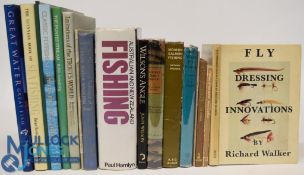 18x Fishing Books – Fly Dressing Innovations 1974 Richard Walker, Fishes of the World 1975 Allan