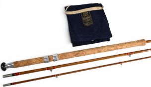 Hardy Alnwick fine “Glen Lochy” neo cane split cane salmon fly rod No 5962, 12ft 3pc line 8#, 24”