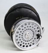 Hardy Bros Marquis 8/9 alloy trout fly reel, 3 5/8” ventilated spool, 2 screw latch, black handle,