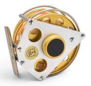 ATH Design Holland “The Ari T Hart” RHW Triangle II alloy trout fly reel, 2 ¾” ventilated gold